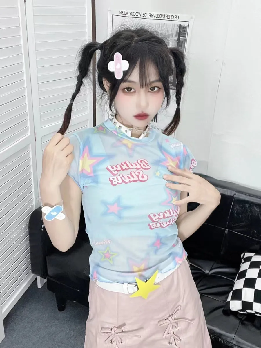 Y2K Harajuku Star T-shirt UB98403