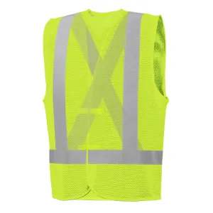 Yellow Hi-Vis Universal Economy Traffic Vest by Ground Force - Style 580000