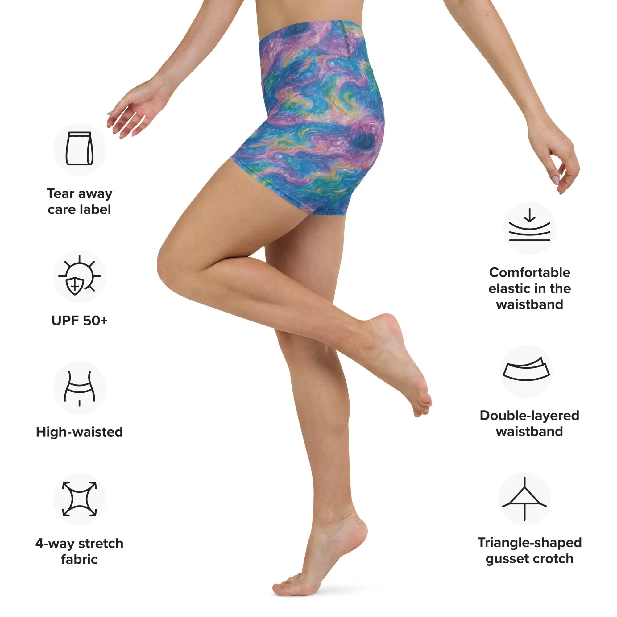 Yoga Shorts - Quantum Drift