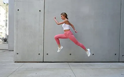 Yogalicious High Waist Ultra Soft Lightweight Capris - High Rise Yoga Pants - Scarlet Dusk Lux