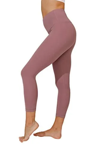Yogalicious High Waist Ultra Soft Lightweight Capris - High Rise Yoga Pants - Toadstool Nude Tech